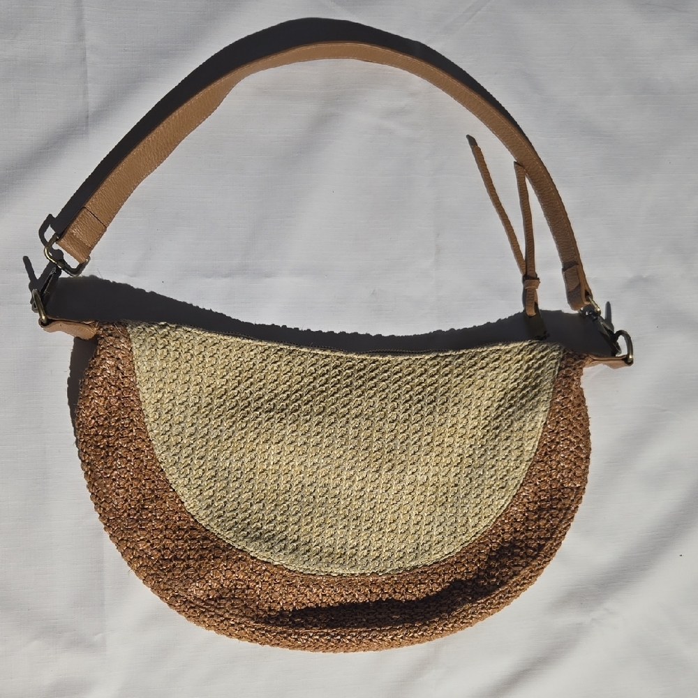 Anthropologie Urban Originals Woven Tan Golden Brown Shoulder Bag
